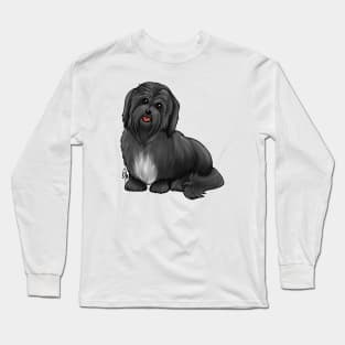 Dog - Havanese Dog - Black Long Sleeve T-Shirt